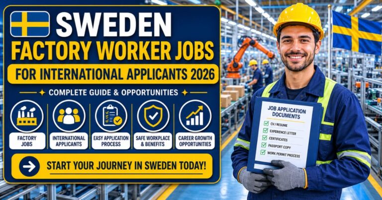 Sweden Factory Worker Jobs 2026