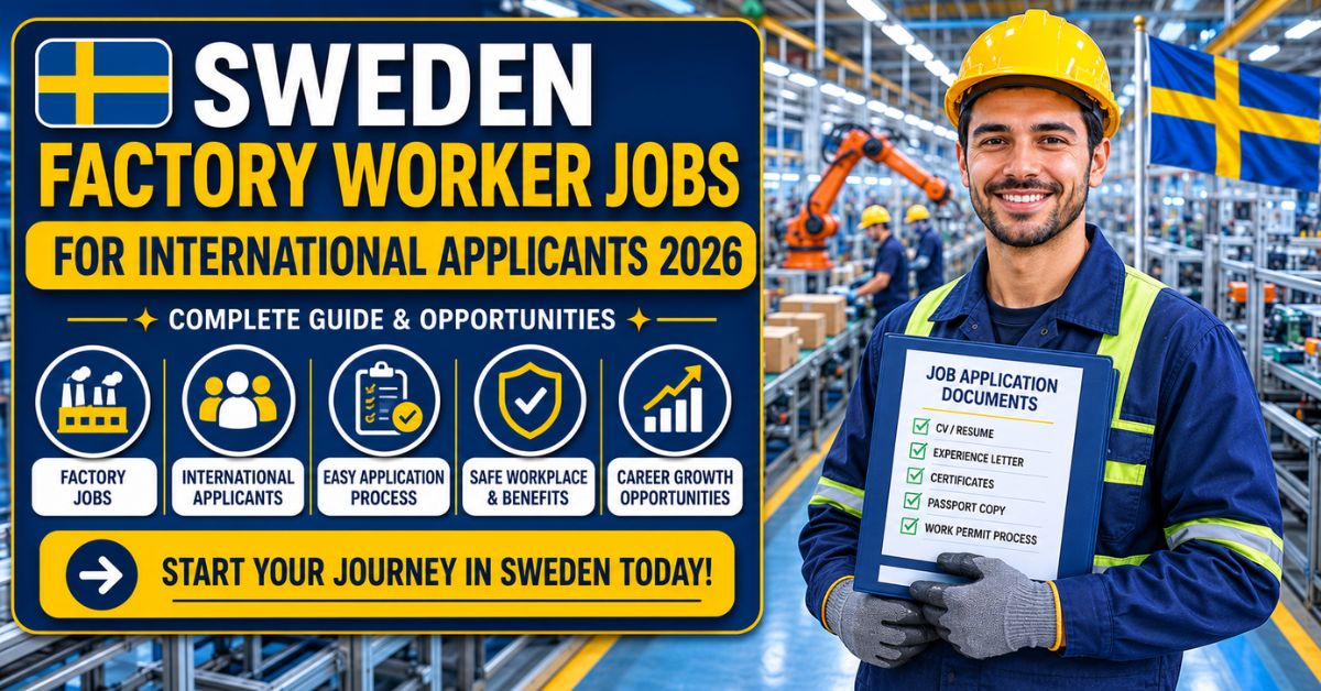 Sweden Factory Worker Jobs 2026