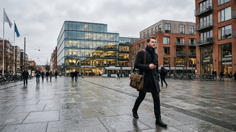 Graduate arriving in a Swedish city on a Sweden job seeker visa