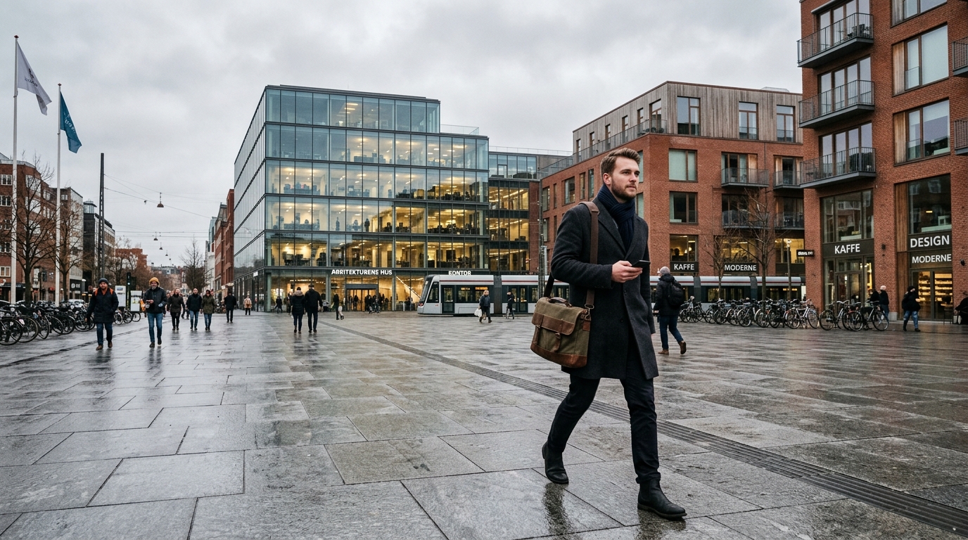 Graduate arriving in a Swedish city on a Sweden job seeker visa