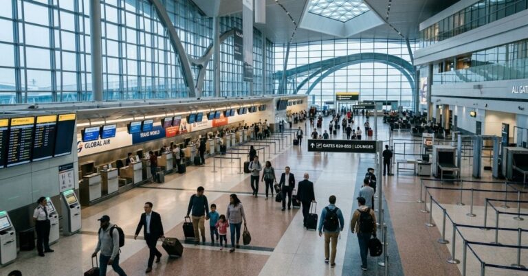 International travellers departing for work after receiving a Saudi Arabia work visa