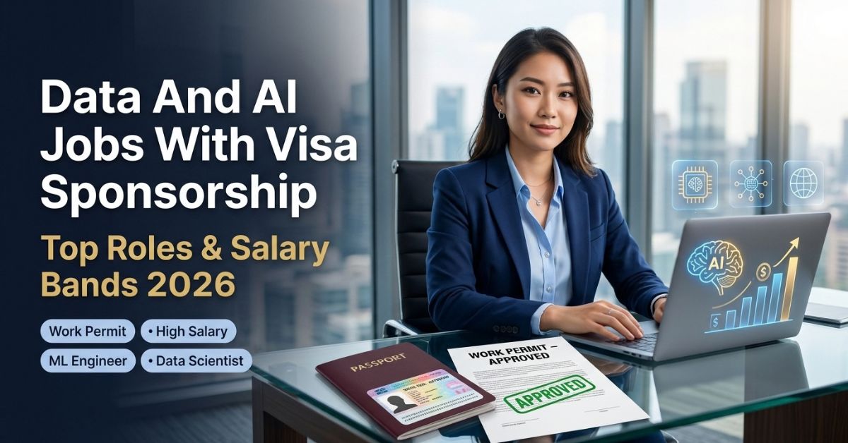 AI jobs with visa sponsorship with work permit and passport on desk
